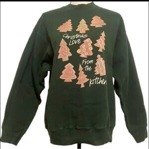 Vintage Green Christmas Tree Sweatshirt‎